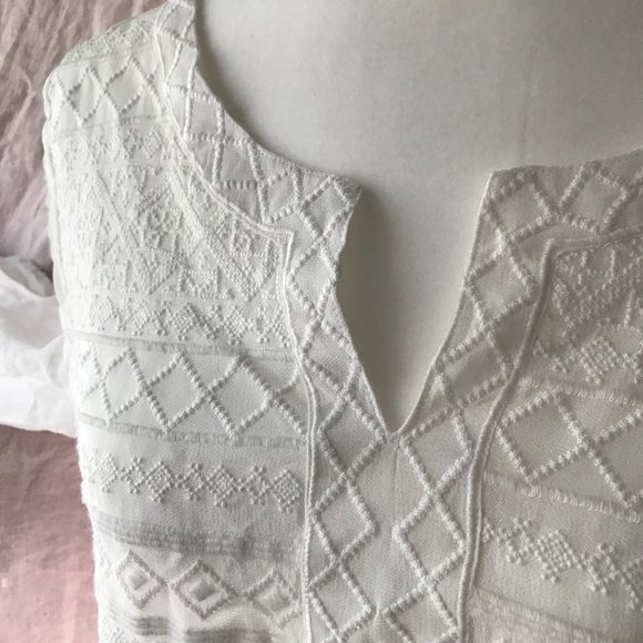 CHICO'S GRACEY BOHO WHITE EMBROIDEREDTUNIC - Picture 2 of 7
